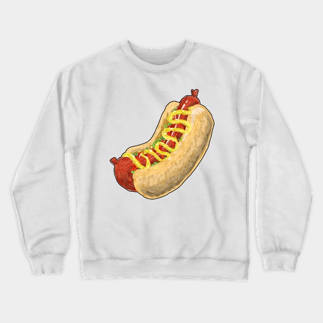 High art hot dog Crewneck Sweatshirt by johnnybuzt